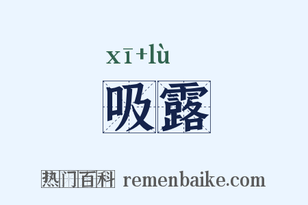 吸露是什么意思的图片